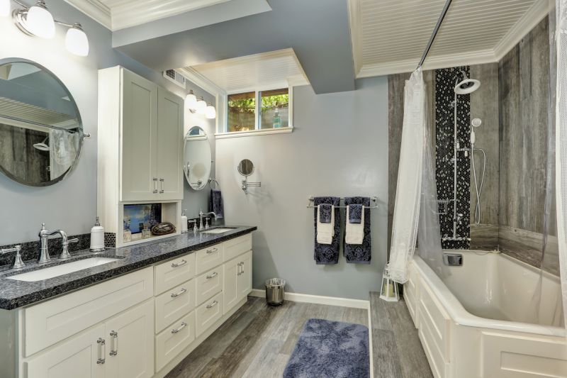 Renovated Bathroom with Dual Vanities